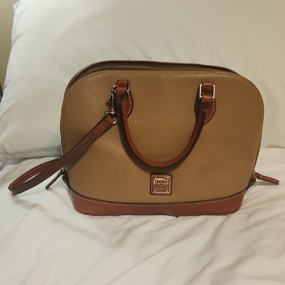 Dooney & Bourke Tan Zip Zip  Dome Satchel